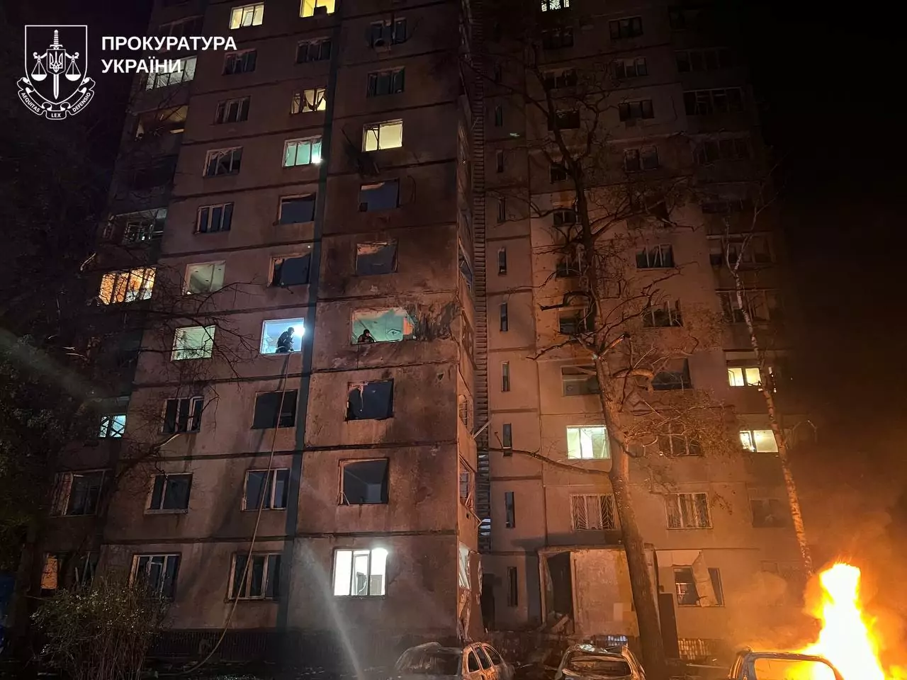 The consequences of the Russian attack on Chuhuiv / Photo: Kharkiv regional Prosecutor's Office